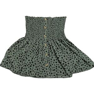 Green leopard strapless top NEW